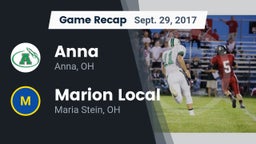 Recap: Anna  vs. Marion Local  2017