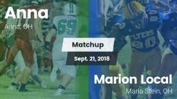 Matchup: Anna  vs. Marion Local  2018