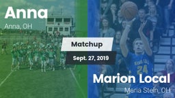 Matchup: Anna  vs. Marion Local  2019