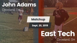 Matchup: John Adams High vs. East Tech  2019