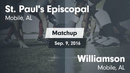 Matchup: St. Paul's vs. Williamson  2016