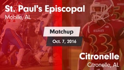 Matchup: St. Paul's vs. Citronelle  2016