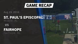 Recap: St. Paul's Episcopal  vs. Fairhope  2016