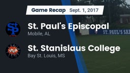 Recap: St. Paul's Episcopal  vs. St. Stanislaus College 2017