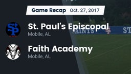 Recap: St. Paul's Episcopal  vs. Faith Academy  2017