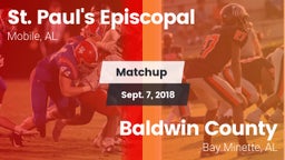 Matchup: St. Paul's vs. Baldwin County  2018