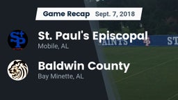 Recap: St. Paul's Episcopal  vs. Baldwin County  2018