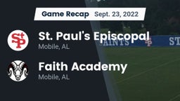 Recap: St. Paul's Episcopal  vs. Faith Academy  2022