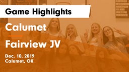 Calumet  vs Fairview JV Game Highlights - Dec. 10, 2019