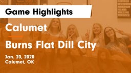 Calumet  vs Burns Flat Dill City Game Highlights - Jan. 20, 2020