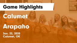 Calumet  vs Arapaho  Game Highlights - Jan. 23, 2020