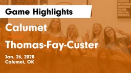 Calumet  vs Thomas-Fay-Custer  Game Highlights - Jan. 26, 2020