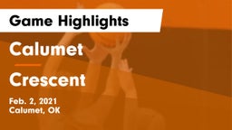 Calumet  vs Crescent Game Highlights - Feb. 2, 2021