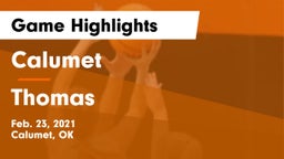 Calumet  vs Thomas Game Highlights - Feb. 23, 2021