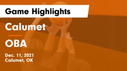 Calumet  vs OBA Game Highlights - Dec. 11, 2021