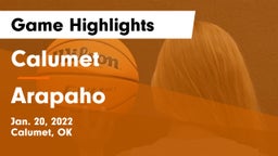 Calumet  vs Arapaho Game Highlights - Jan. 20, 2022