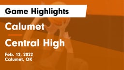 Calumet  vs Central High  Game Highlights - Feb. 12, 2022