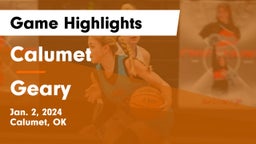 Calumet  vs Geary Game Highlights - Jan. 2, 2024