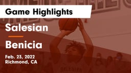 Salesian  vs Benicia Game Highlights - Feb. 23, 2022