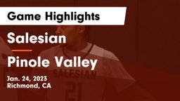 Salesian  vs Pinole Valley  Game Highlights - Jan. 24, 2023