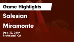 Salesian  vs Miramonte  Game Highlights - Dec. 30, 2019