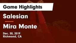 Salesian  vs Mira Monte  Game Highlights - Dec. 30, 2019