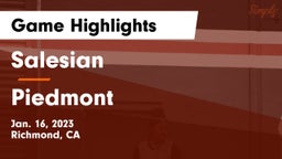 Salesian  vs Piedmont  Game Highlights - Jan. 16, 2023