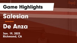 Salesian  vs De Anza  Game Highlights - Jan. 19, 2023
