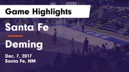 Santa Fe  vs Deming  Game Highlights - Dec. 7, 2017