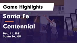 Santa Fe  vs Centennial  Game Highlights - Dec. 11, 2021