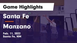 Santa Fe  vs Manzano  Game Highlights - Feb. 11, 2022