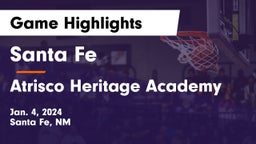 Santa Fe  vs Atrisco Heritage Academy  Game Highlights - Jan. 4, 2024
