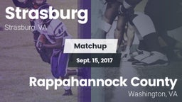 Matchup: Strasburg High vs. Rappahannock County  2017