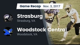 Recap: Strasburg  vs. Woodstock Central  2017