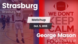 Matchup: Strasburg High vs. George Mason  2018