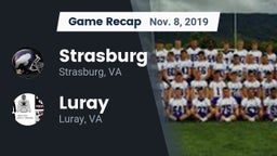 Recap: Strasburg  vs. Luray  2019