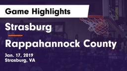 Strasburg  vs Rappahannock County  Game Highlights - Jan. 17, 2019