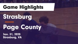 Strasburg  vs Page County  Game Highlights - Jan. 31, 2020