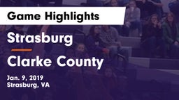 Strasburg  vs Clarke County  Game Highlights - Jan. 9, 2019
