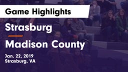 Strasburg  vs Madison County  Game Highlights - Jan. 22, 2019