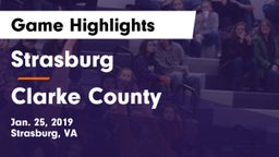 Strasburg  vs Clarke County  Game Highlights - Jan. 25, 2019