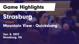 Strasburg  vs Mountain View - Quicksburg Game Highlights - Jan. 8, 2022
