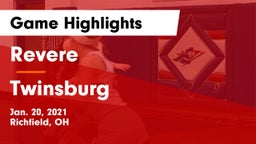Revere  vs Twinsburg  Game Highlights - Jan. 20, 2021