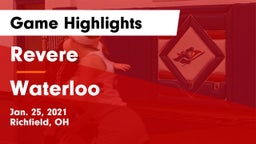 Revere  vs Waterloo  Game Highlights - Jan. 25, 2021