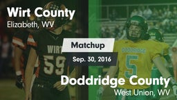 Matchup: Wirt County High vs. Doddridge County  2016