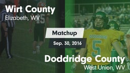 Matchup: Wirt County High vs. Doddridge County  2016