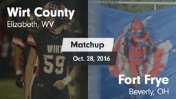 Matchup: Wirt County High vs. Fort Frye  2016