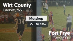Matchup: Wirt County High vs. Fort Frye  2016