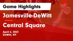 Jamesville-DeWitt  vs Central Square  Game Highlights - April 6, 2022