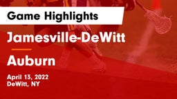 Jamesville-DeWitt  vs Auburn  Game Highlights - April 13, 2022